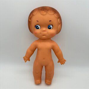 Vintage Rubber Baby Flat Doll Big Eyes 1960s Mid Century Kitschy Regal Canada